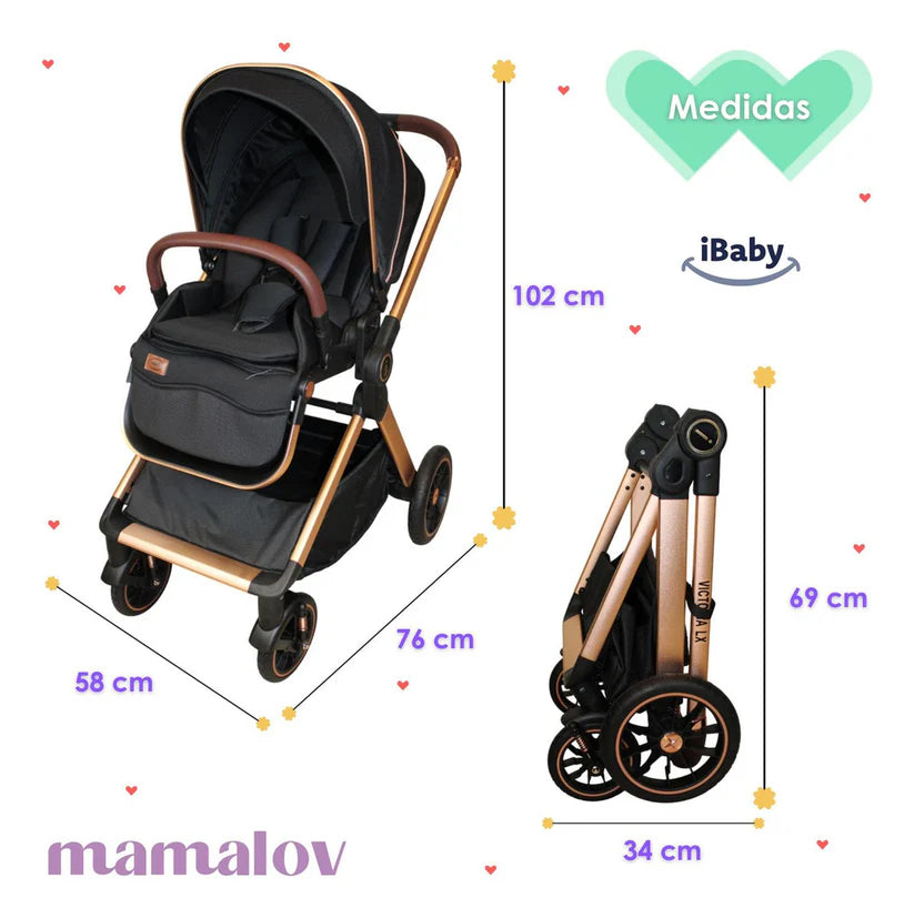 Carriola con Portabebé Victoria iBaby – Sistema Premium