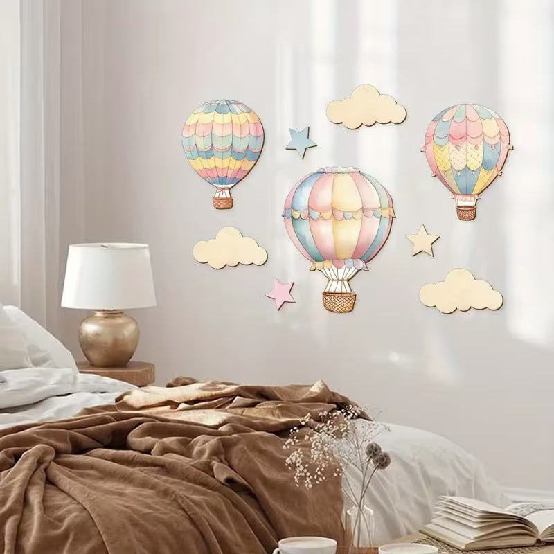 Globos Aerostáticos Rosa – Decoración de pared infantil
