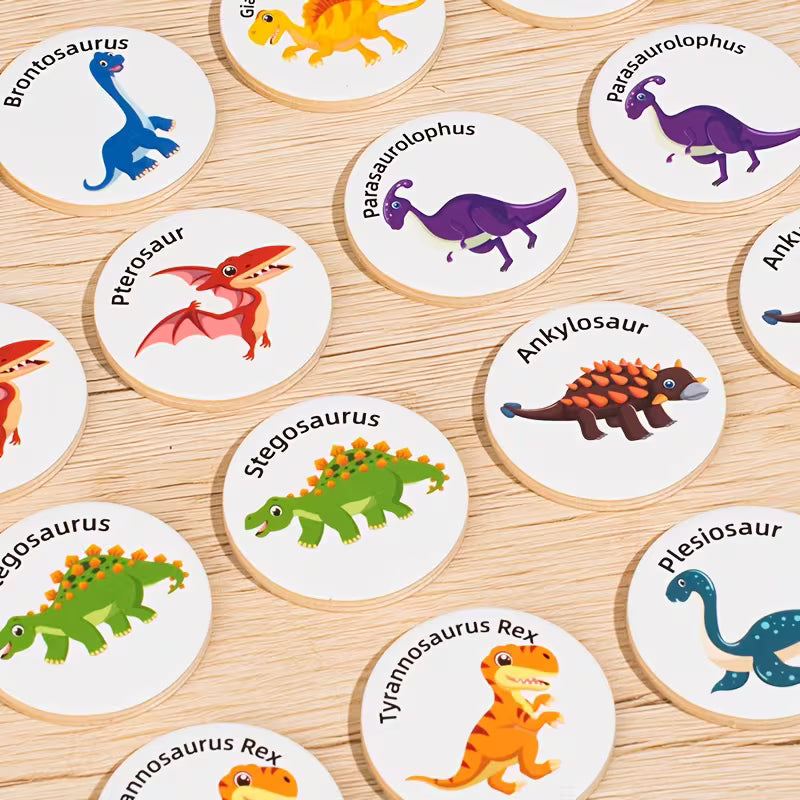 Memorama Didáctico de Dinosaurios – Juego Educativo de Madera