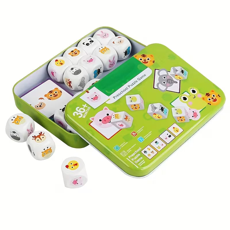 Dados Animales Didácticos – Juego de Memoria y Pareo Infantil