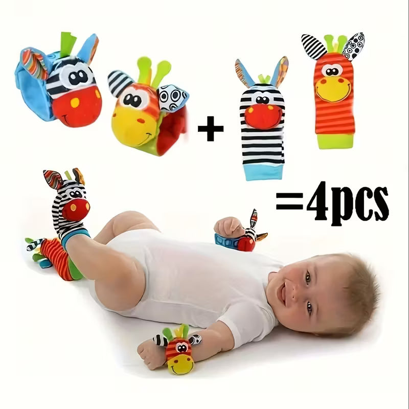 Calcetines y Muñequeras Sensoriales para Bebé – Colores y Sonidos
