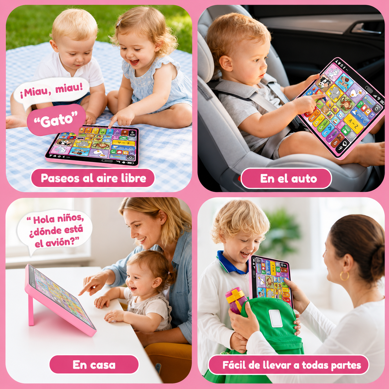 Tableta de Aprendizaje Trilingüe – Español, Inglés y Francés