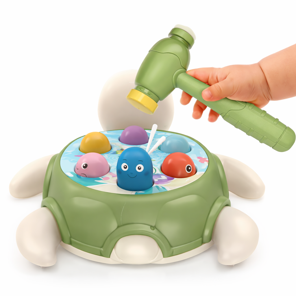 Tortuga Martillo Montessori – Juego de Golpeo y Coordinación Infantil