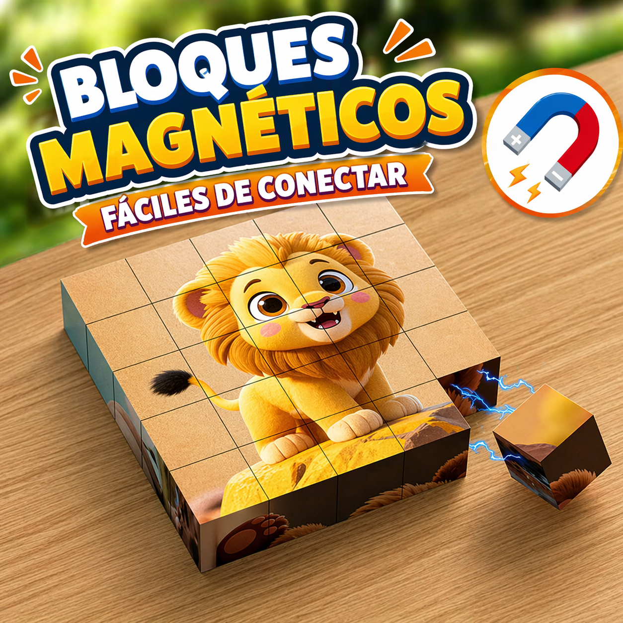 Bloques Magnéticos 25 Piezas – Animales Creativos Montessori