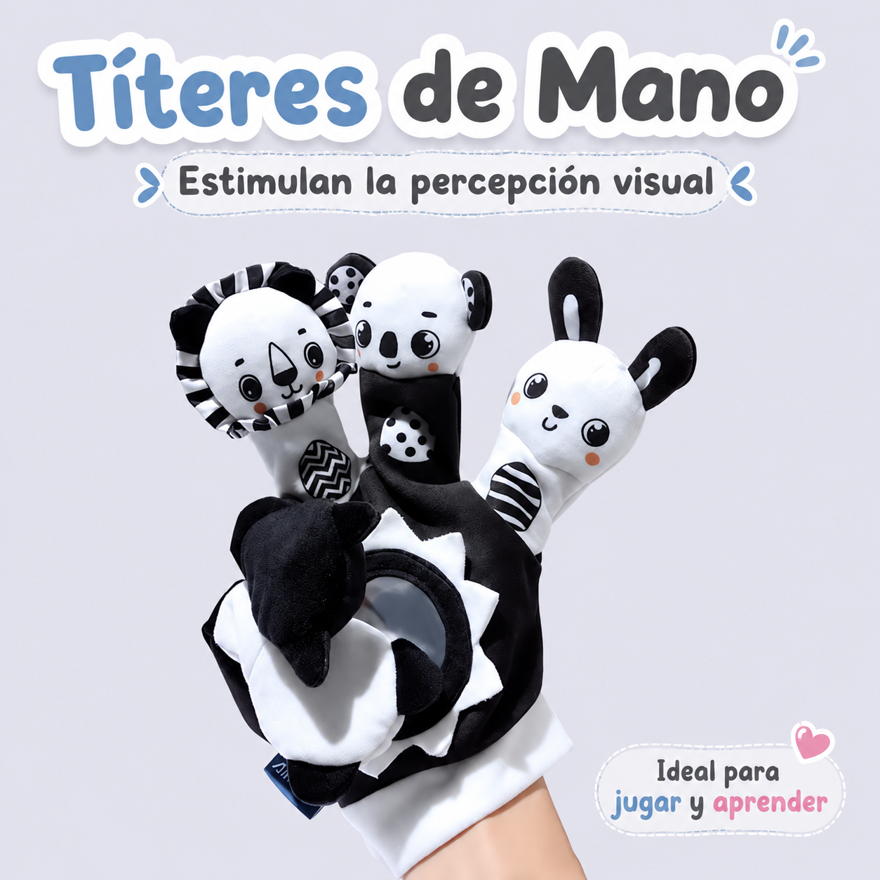 Guante Interactivo Blanco y Negro – Estimulación para bebé
