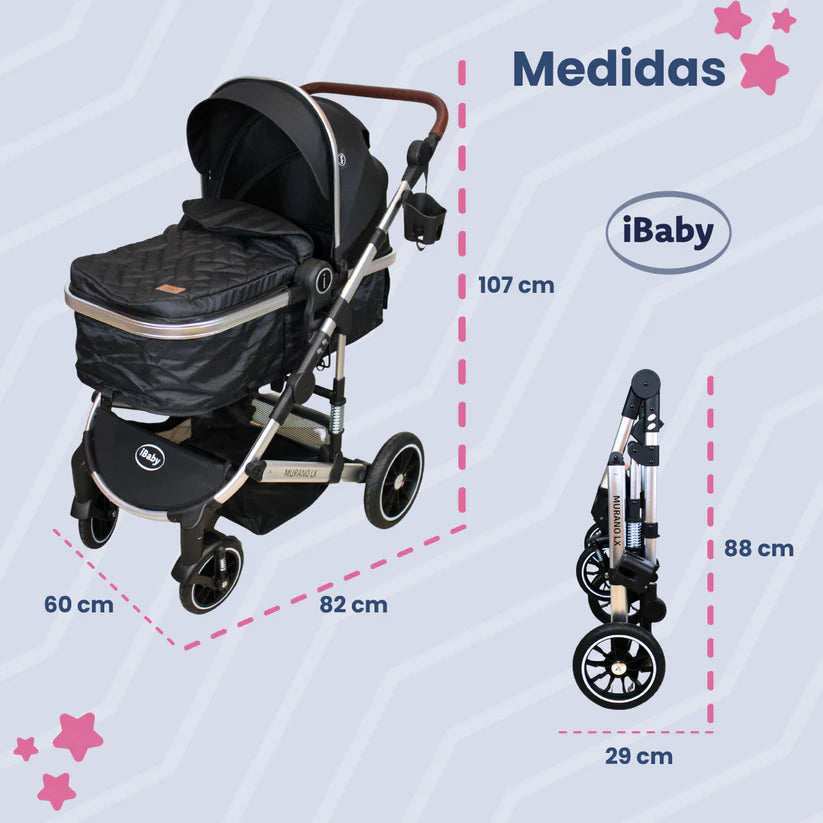 Carriola Murano 4 en 1 iBaby – Travel System Premium