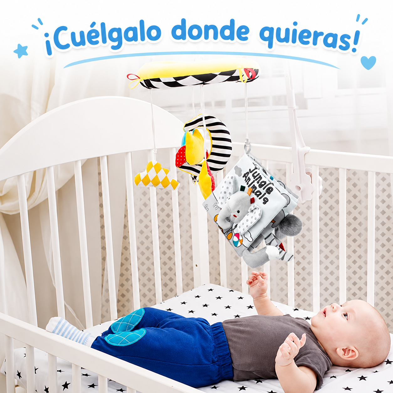 Libro de Tela Elefante 3D – Juguete sensorial para bebé