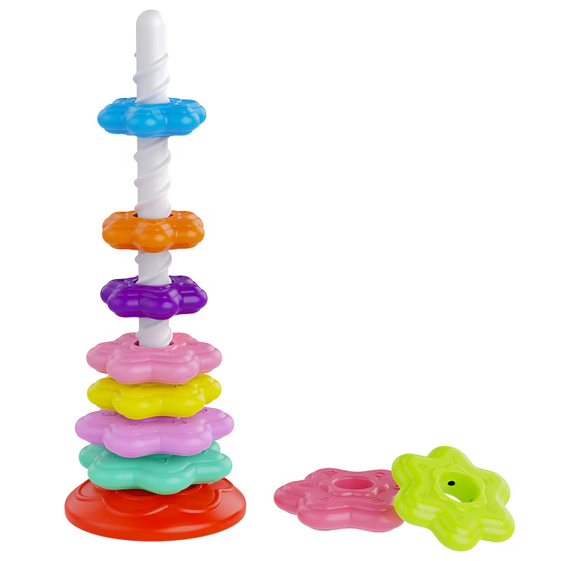Torre Estelar Giratoria - Juego de Encaje con 9 Estrellas de Plástico