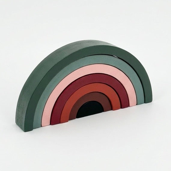 Arcoíris de Madera Apilable – Juguete Didáctico Montessori