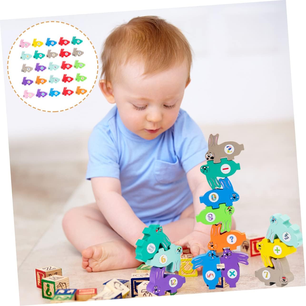 Jenga Conejito Didáctico – Torre de Equilibrio y Coordinación para Niños