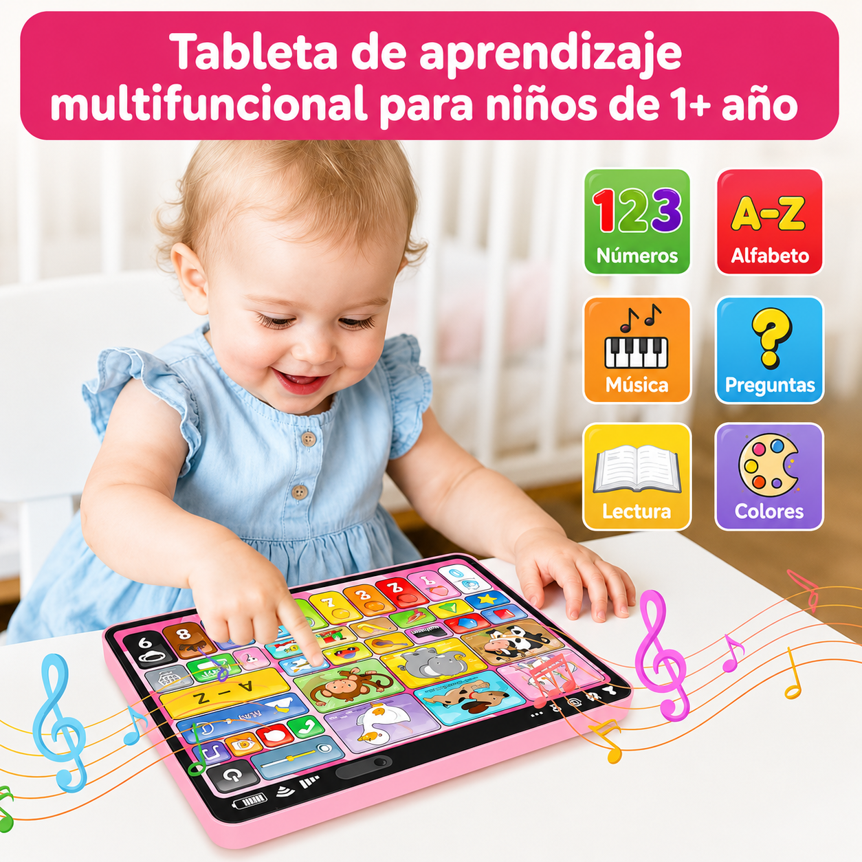 Tableta de Aprendizaje Trilingüe – Español, Inglés y Francés