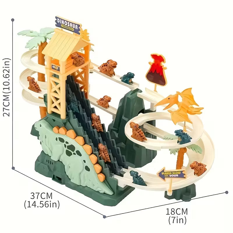 Circuito Aventura Dinosaurios con Rampas y Luces – Juego Interactivo