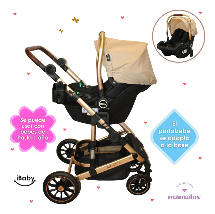 Carriola Amalfi 6 en 1 iBaby – Travel System Premium