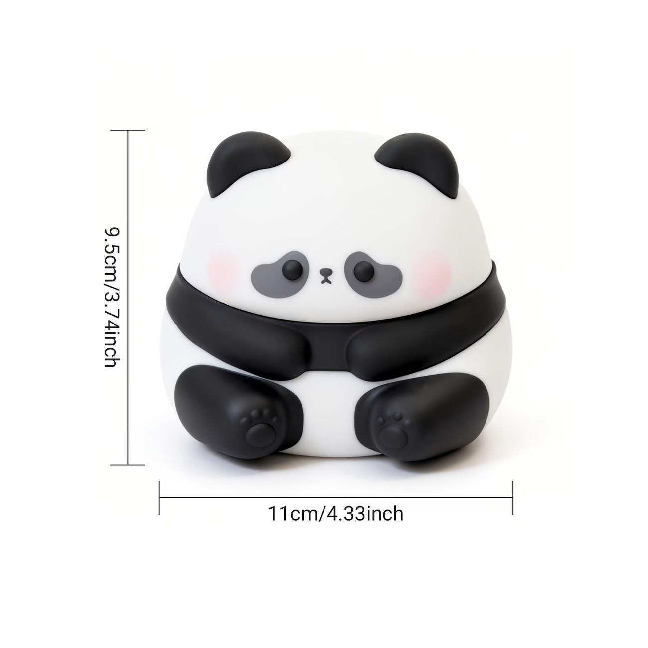 Lámpara Panda Nocturna – Silicona Suave Recargable USB 3 Niveles