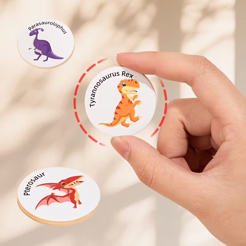 Memorama Didáctico de Dinosaurios – Juego Educativo de Madera