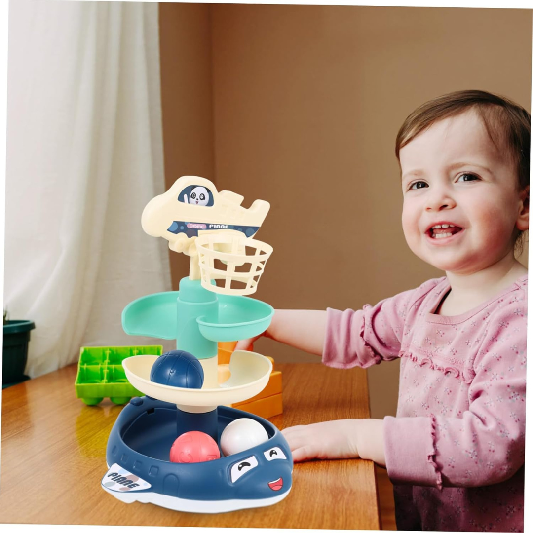 Juego de Encestar con Rieles – Juguete Didáctico de Precisión