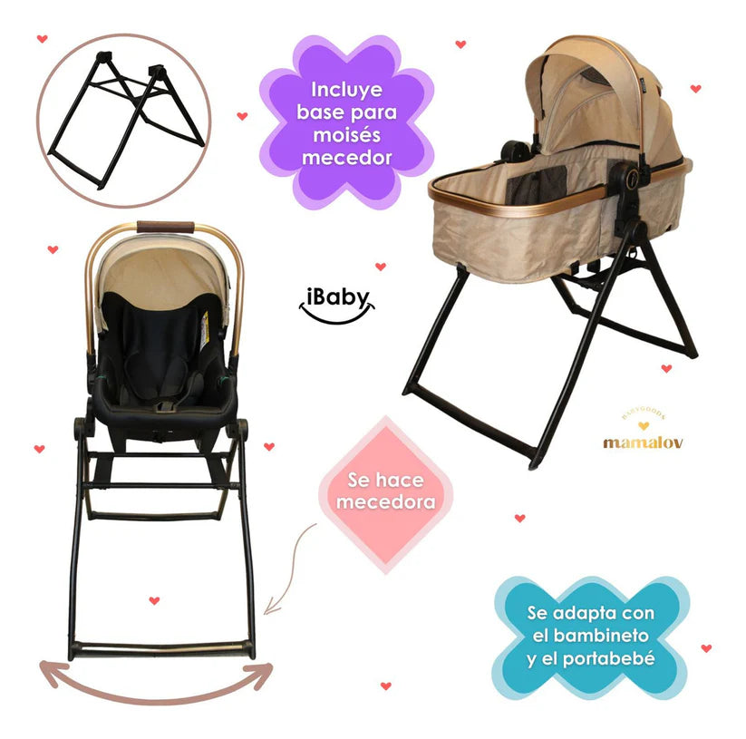Carriola Amalfi 6 en 1 iBaby – Travel System Premium