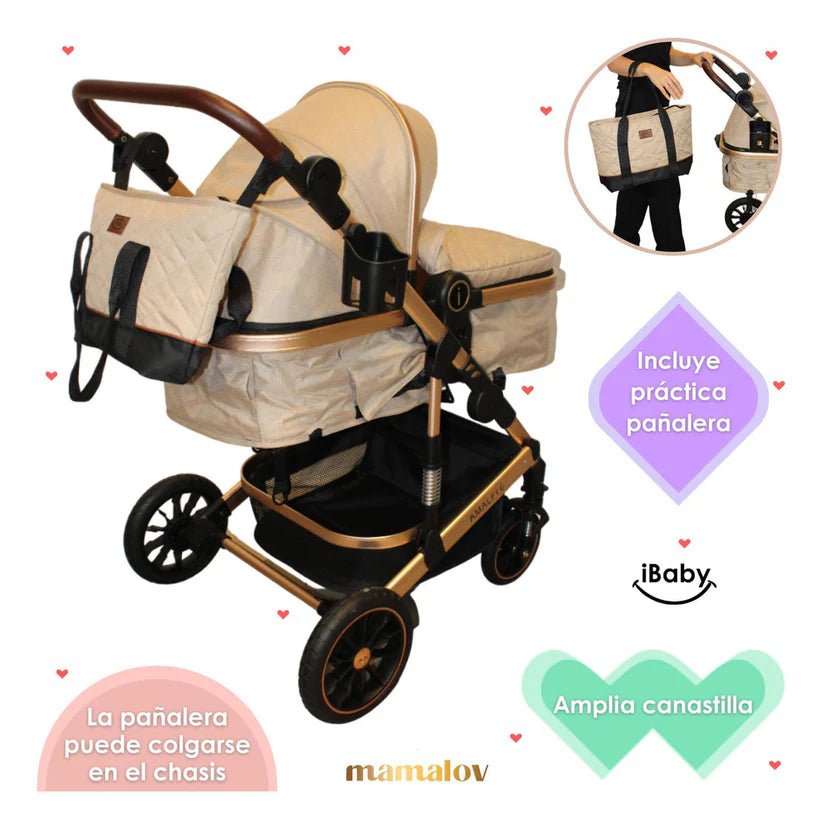 Carriola Amalfi 6 en 1 iBaby – Travel System Premium