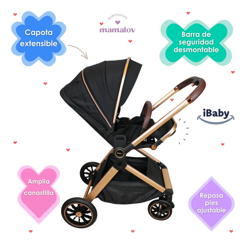 Carriola con Portabebé Victoria iBaby – Sistema Premium
