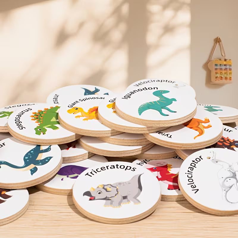 Memorama Didáctico de Dinosaurios – Juego Educativo de Madera