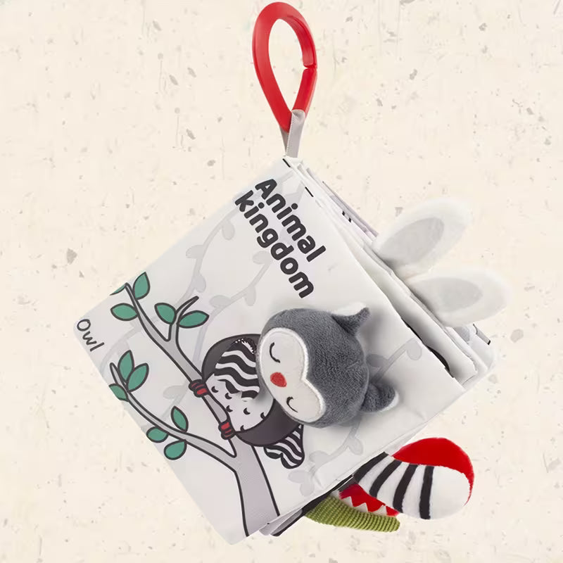 Libro de Tela Búho o Ballena Sensorial para Bebé blanco y negro – Primeros Colores