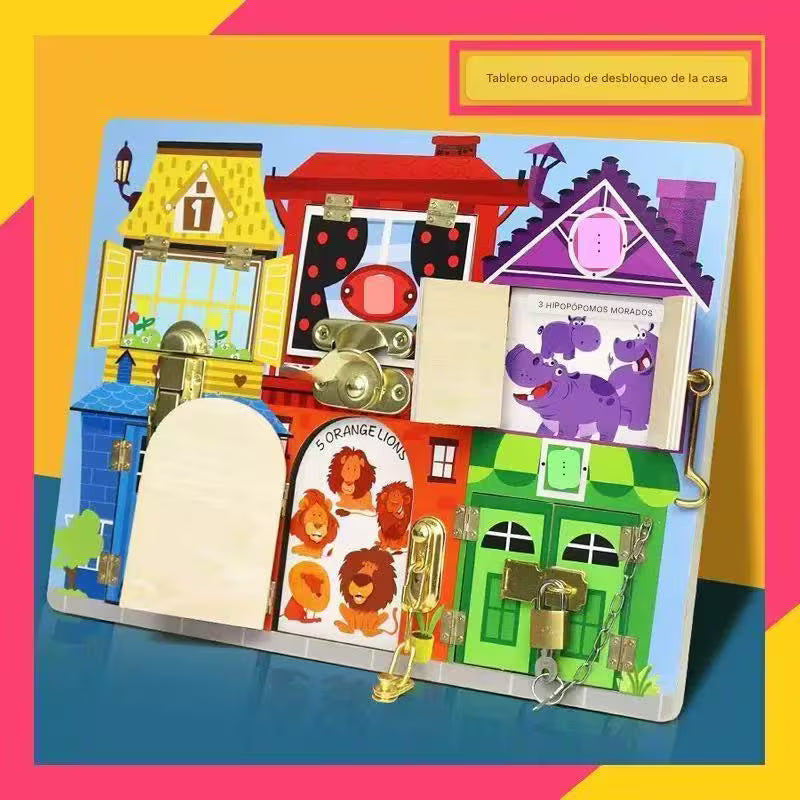 Tablero de Cerraduras – Busy Board Casas Interactivas Montessori