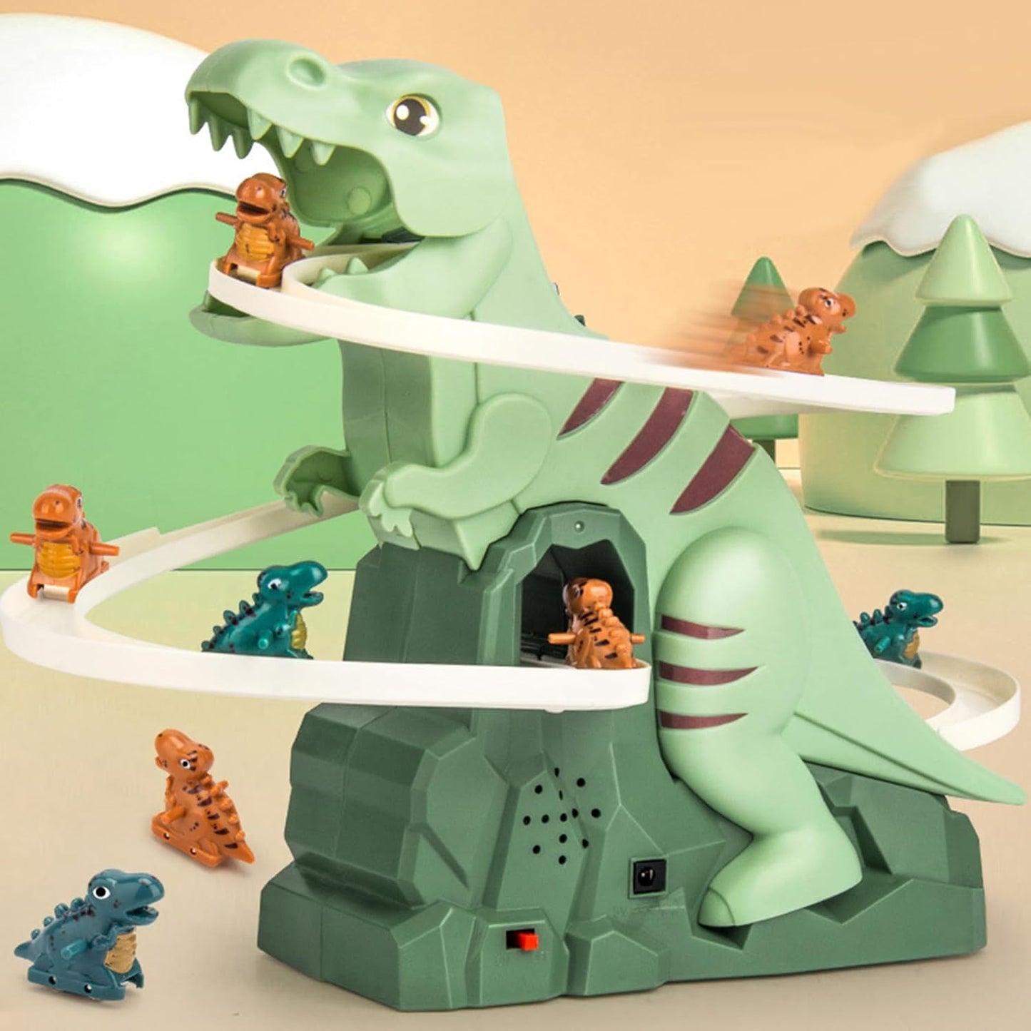 "Rampa Jurásica" - Pista de Cocodrilo con Mini Dinosaurios