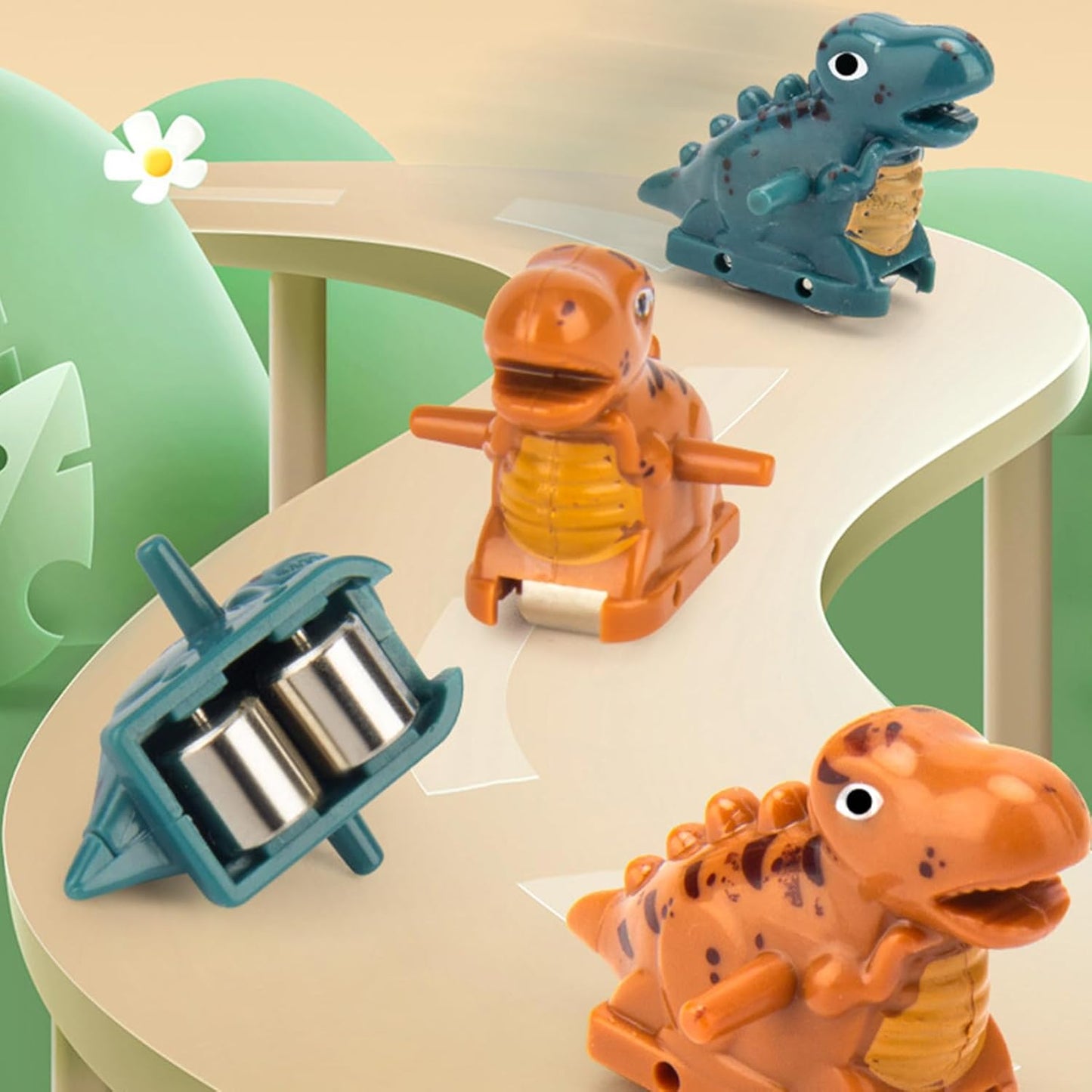 "Rampa Jurásica" - Pista de Cocodrilo con Mini Dinosaurios