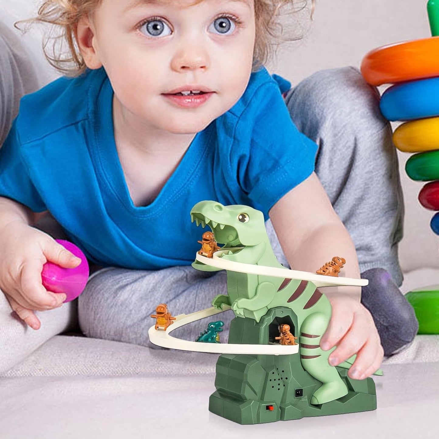 "Rampa Jurásica" - Pista de Cocodrilo con Mini Dinosaurios