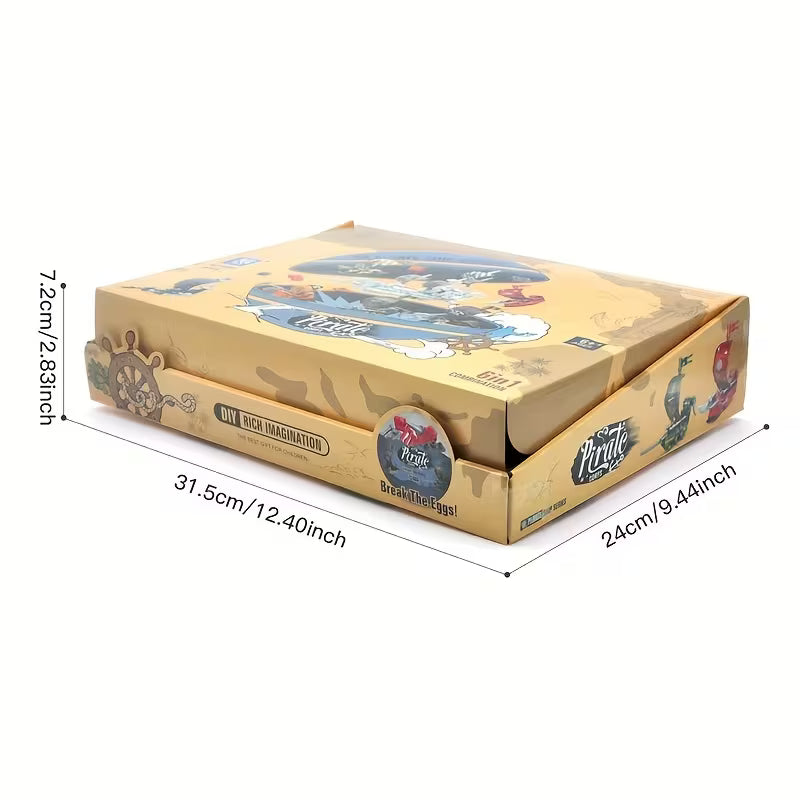 Set de Construcción Pirata 6 en 1 – Barcos Armables en Cápsulas