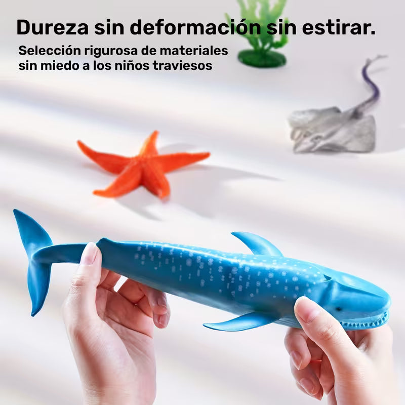 Set Tiburón Marino 23 Piezas – Animales del Océano + Caja Almacenadora