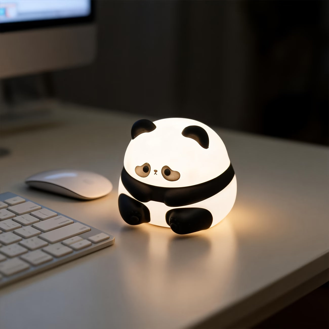 Lámpara Panda Nocturna – Silicona Suave Recargable USB 3 Niveles