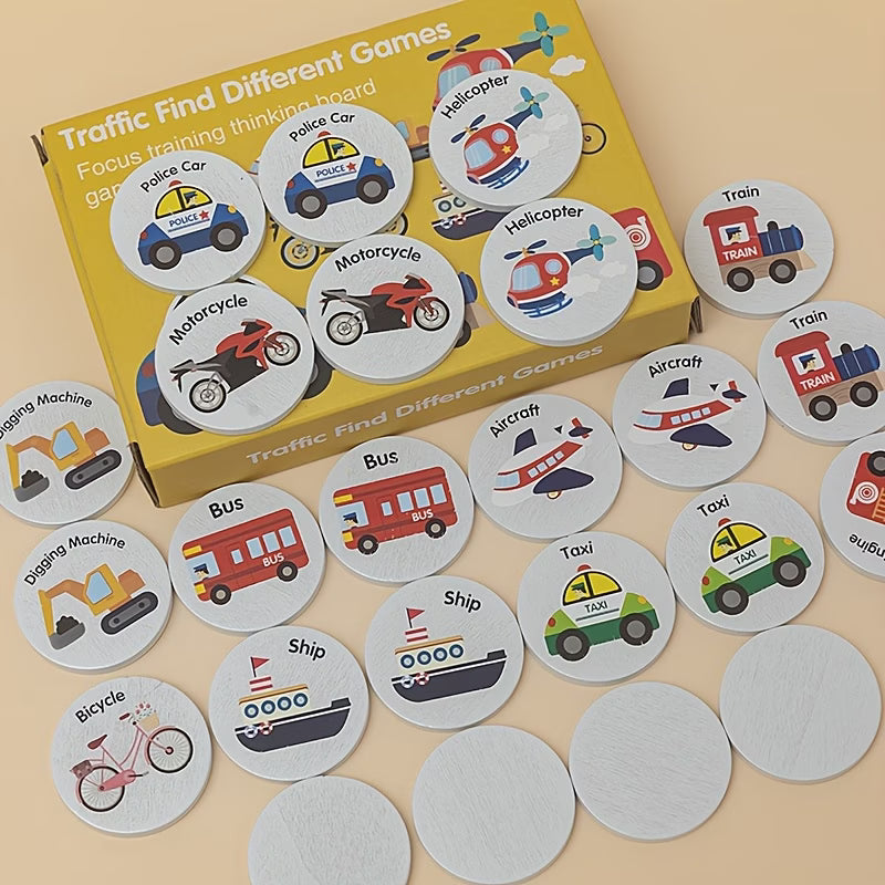 Memorama Didáctico Montessori – Números o Transporte para Aprender Jugando