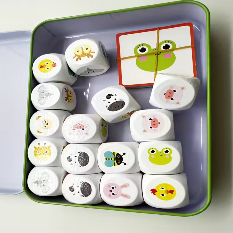 Dados Animales Didácticos – Juego de Memoria y Pareo Infantil