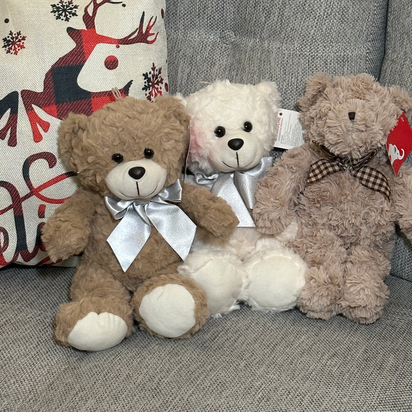 Osito de Peluche Clásico con Moño – Peluche Suave para Niños