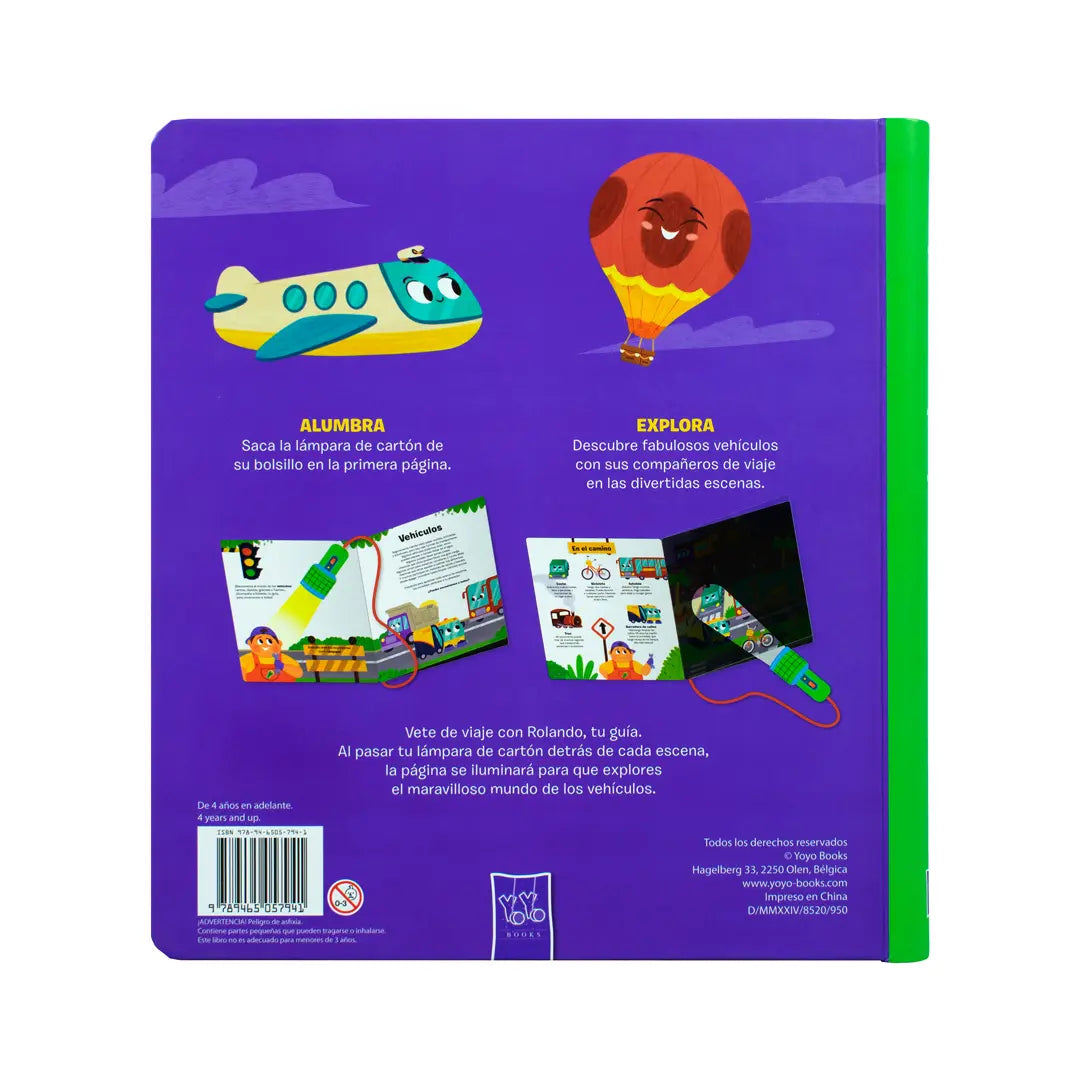 LIBRO INFANTIL: ¡Alumbra y explora! : Animalitos y/o Vehículos