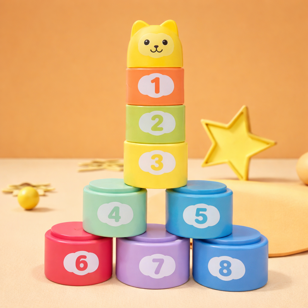 Torre de Apilamiento Educativa para Bebés – Desarrollo y Coordinación