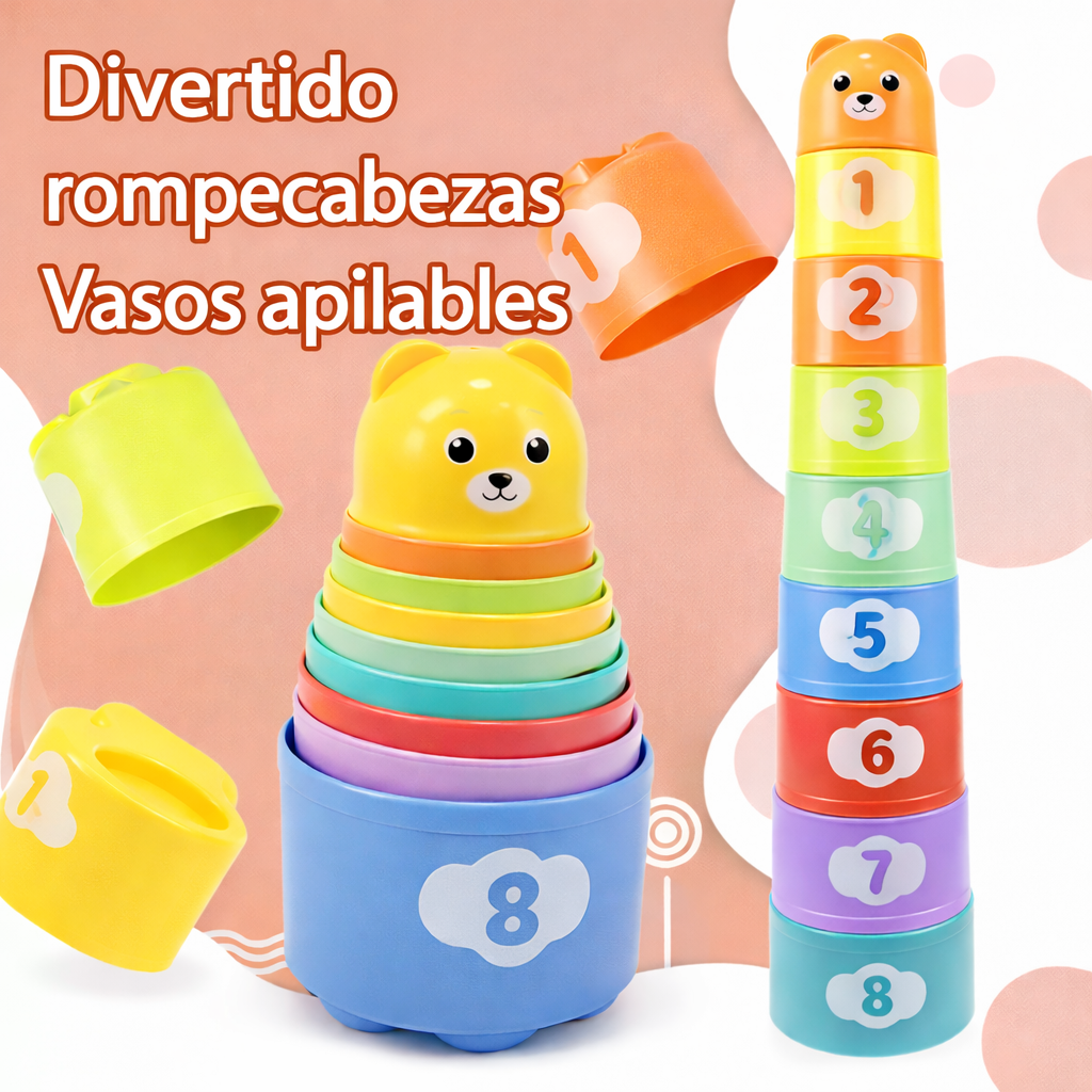Torre de Apilamiento Educativa para Bebés – Desarrollo y Coordinación
