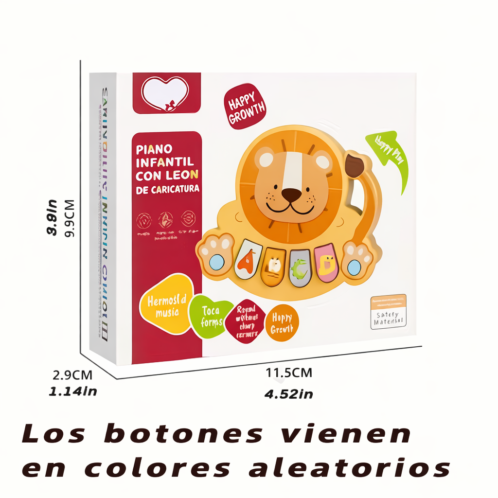 Mini Piano Musical Sensorial León o Changuito para Bebés