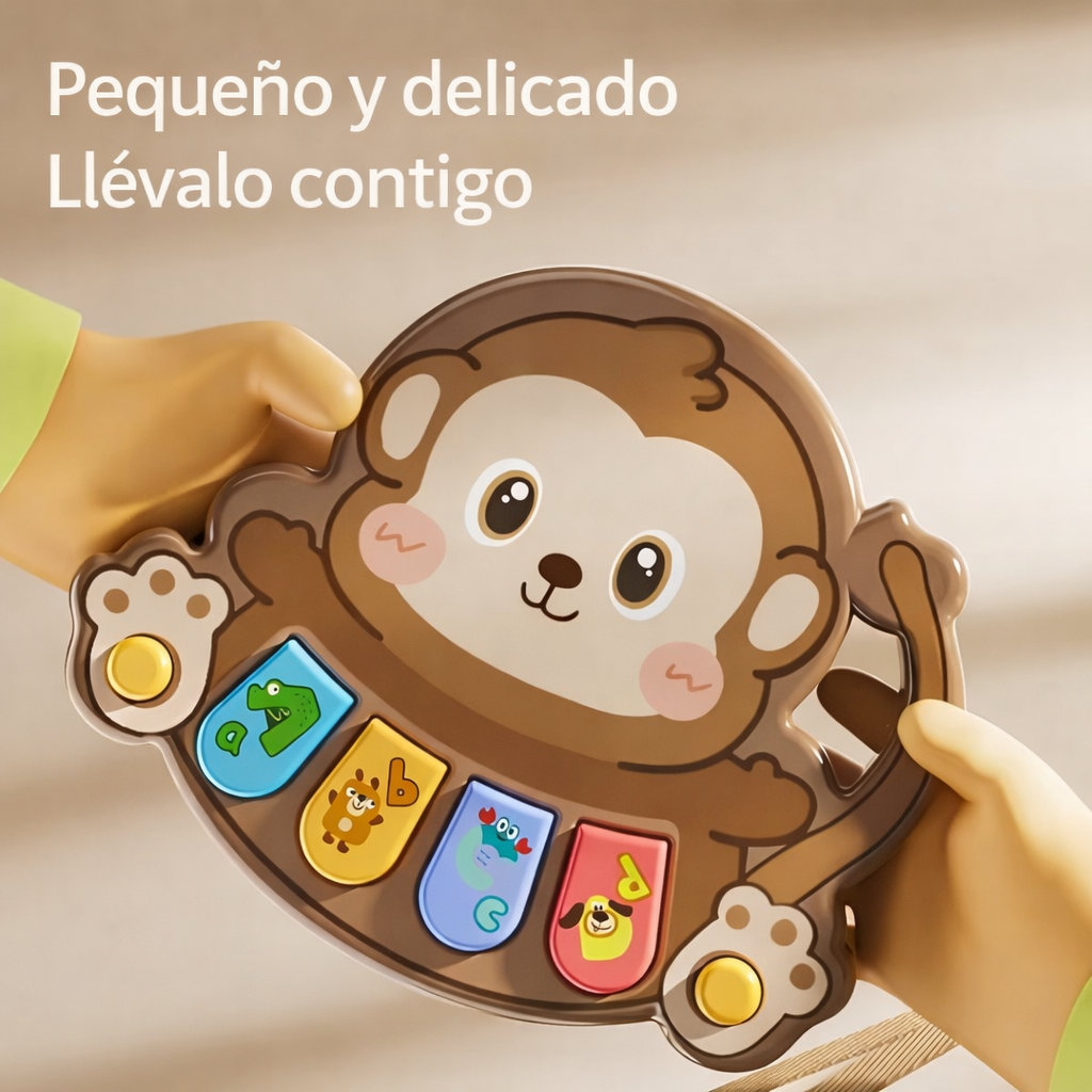 Mini Piano Musical Sensorial León o Changuito para Bebés