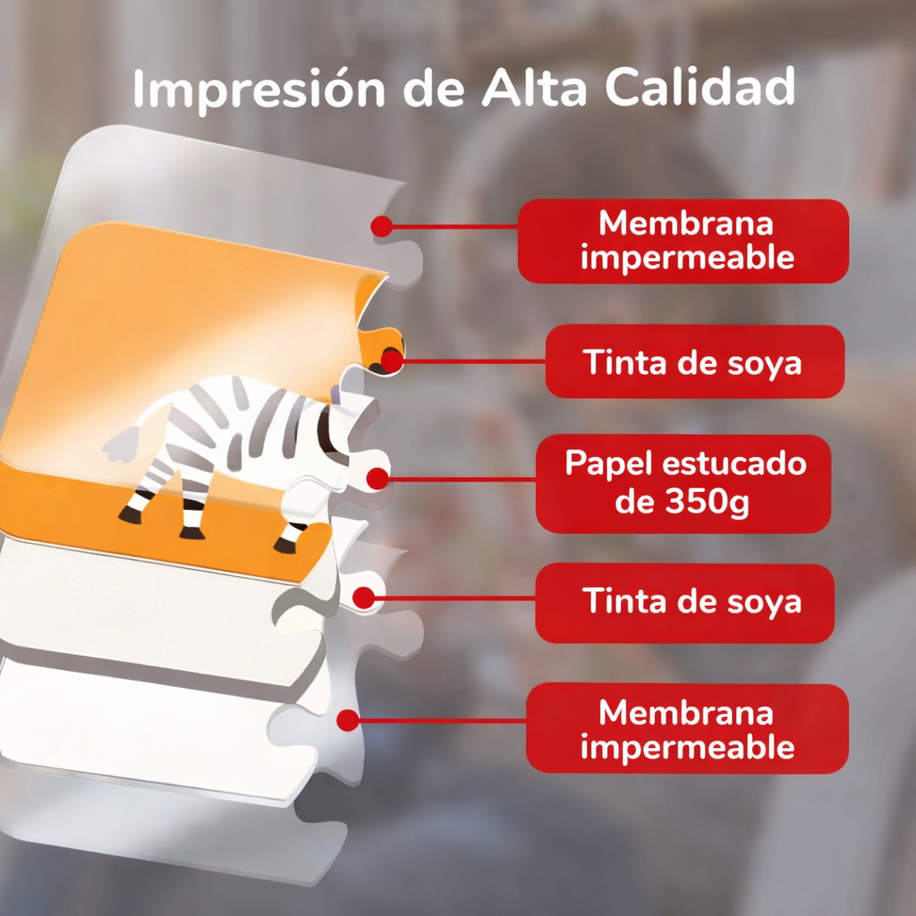 Rompecabezas de 2 Piezas Montessori – Animales, Frutas y Vehículos