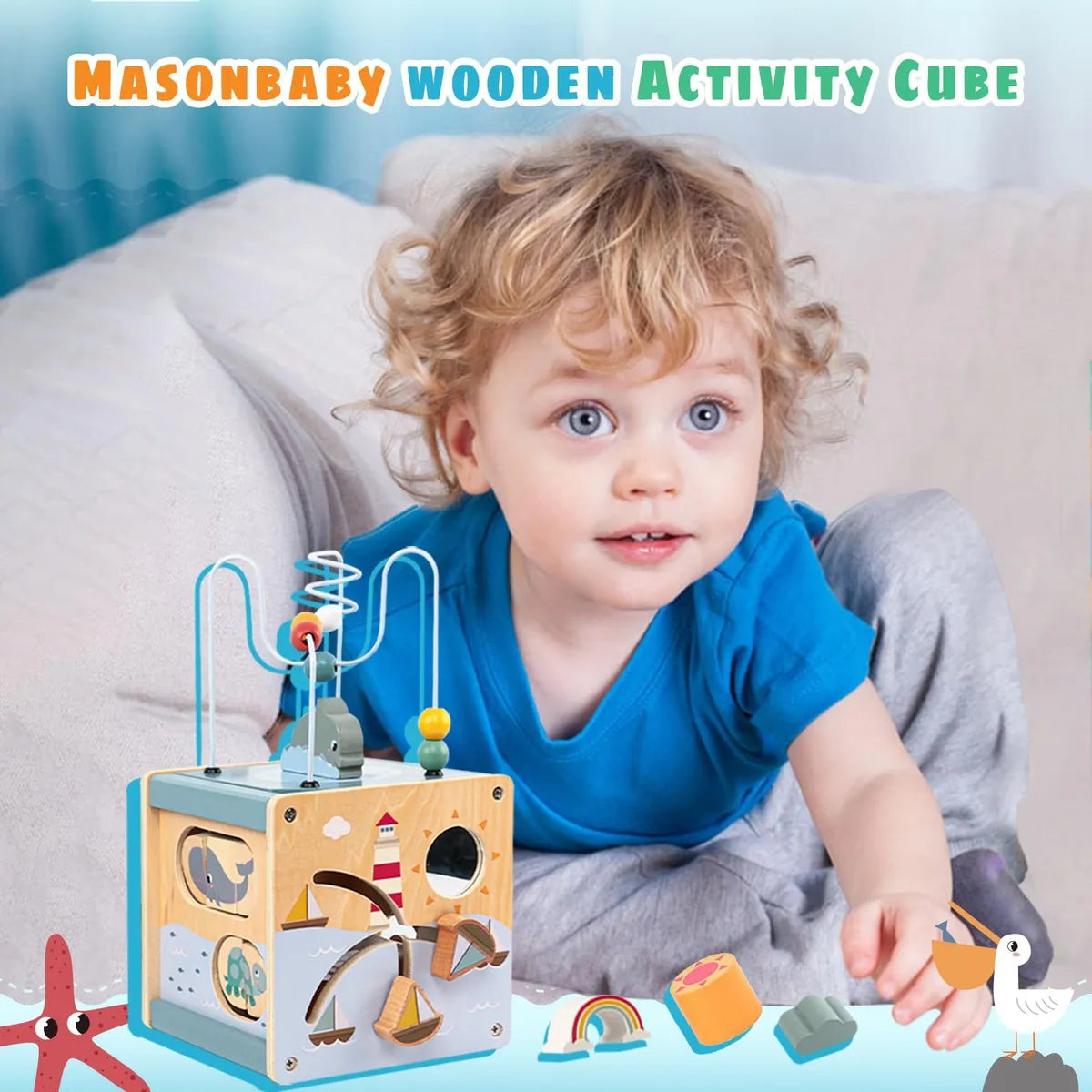 "Cubo Oceánico IQ" - Cubo Dinámico del Océano con 6 Juegos Educativos