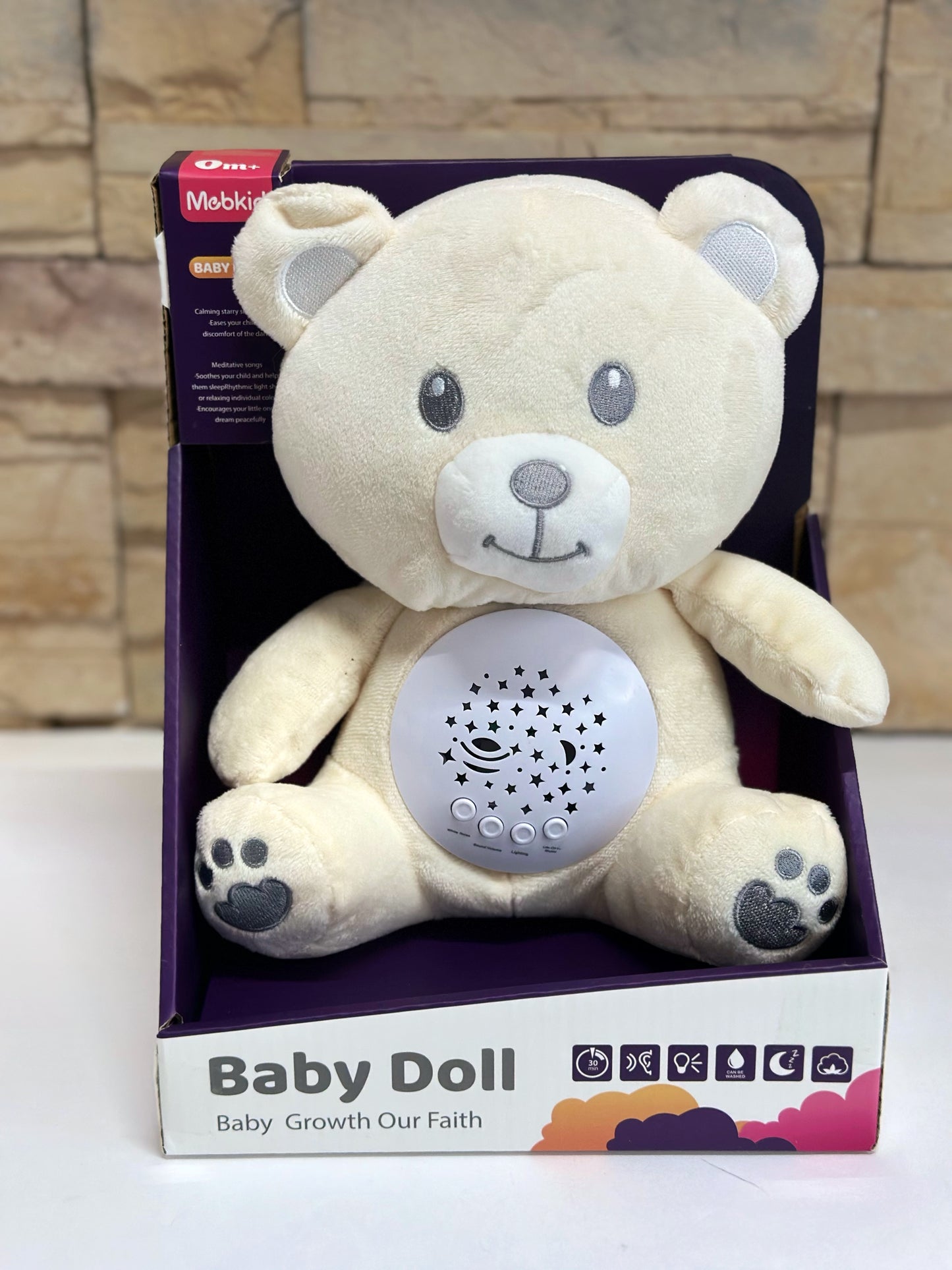 Peluche Arrullo Nocturno: Osito y Conejito con Sonidos Relajantes