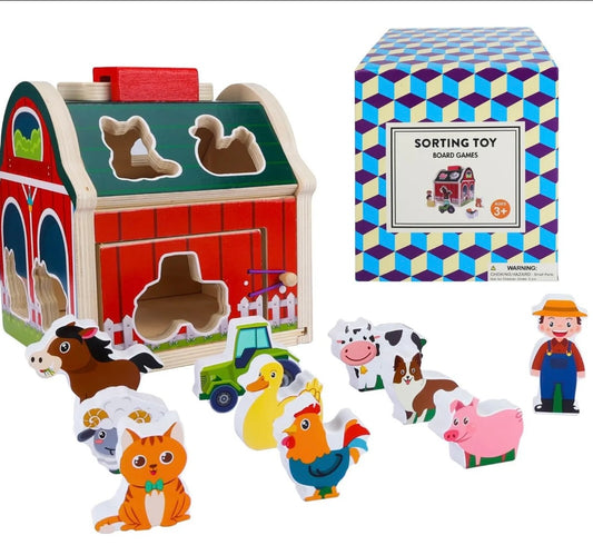 "Pequeños Granjeros" - Set de Clasificación de Animales para Bebés