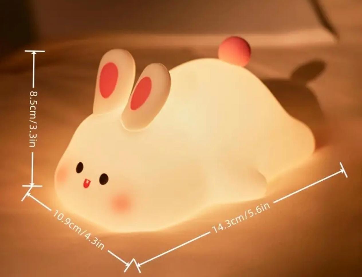 Lámpara conejo 3 niveles luz