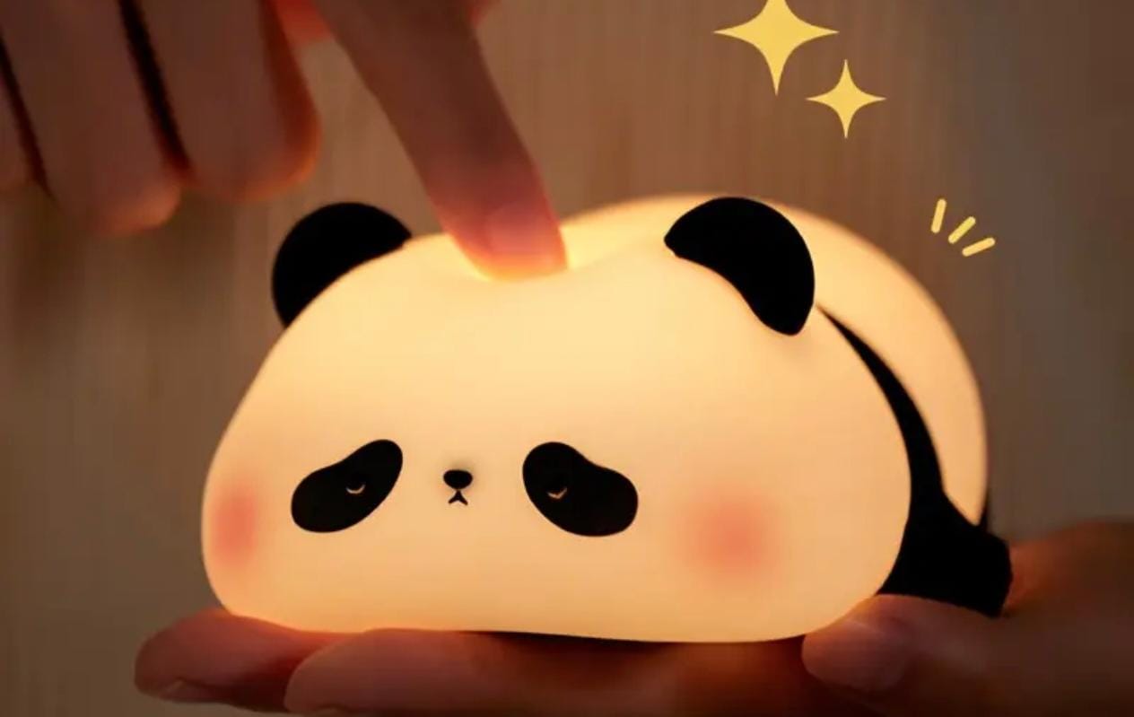 Lámpara Panda Nocturna – Silicona Suave Recargable USB 3 Niveles