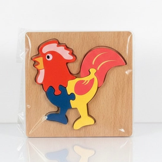 Pequepuzzle: Aprendo Jugando" Rompecabezas de Madera con Encantadores Diseños
