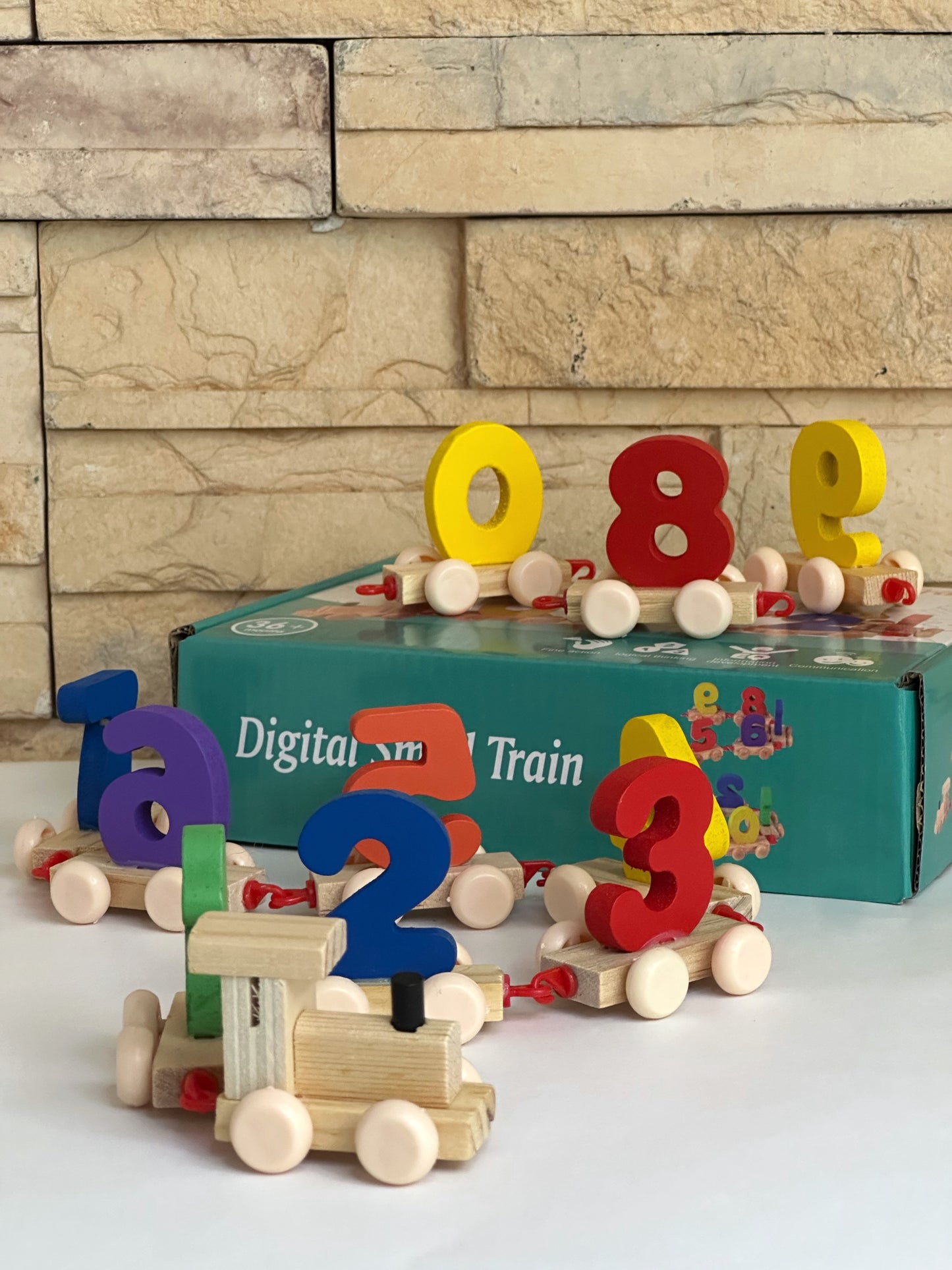 "TreniAprende" - Tren Educativo de Madera con Números y Formas