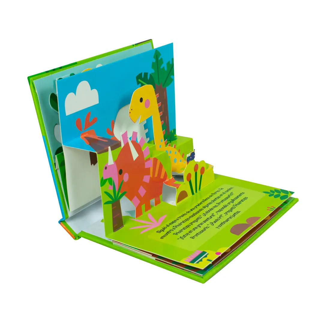 Libro mini dino pop uo brontosaurio y estegosaurio
