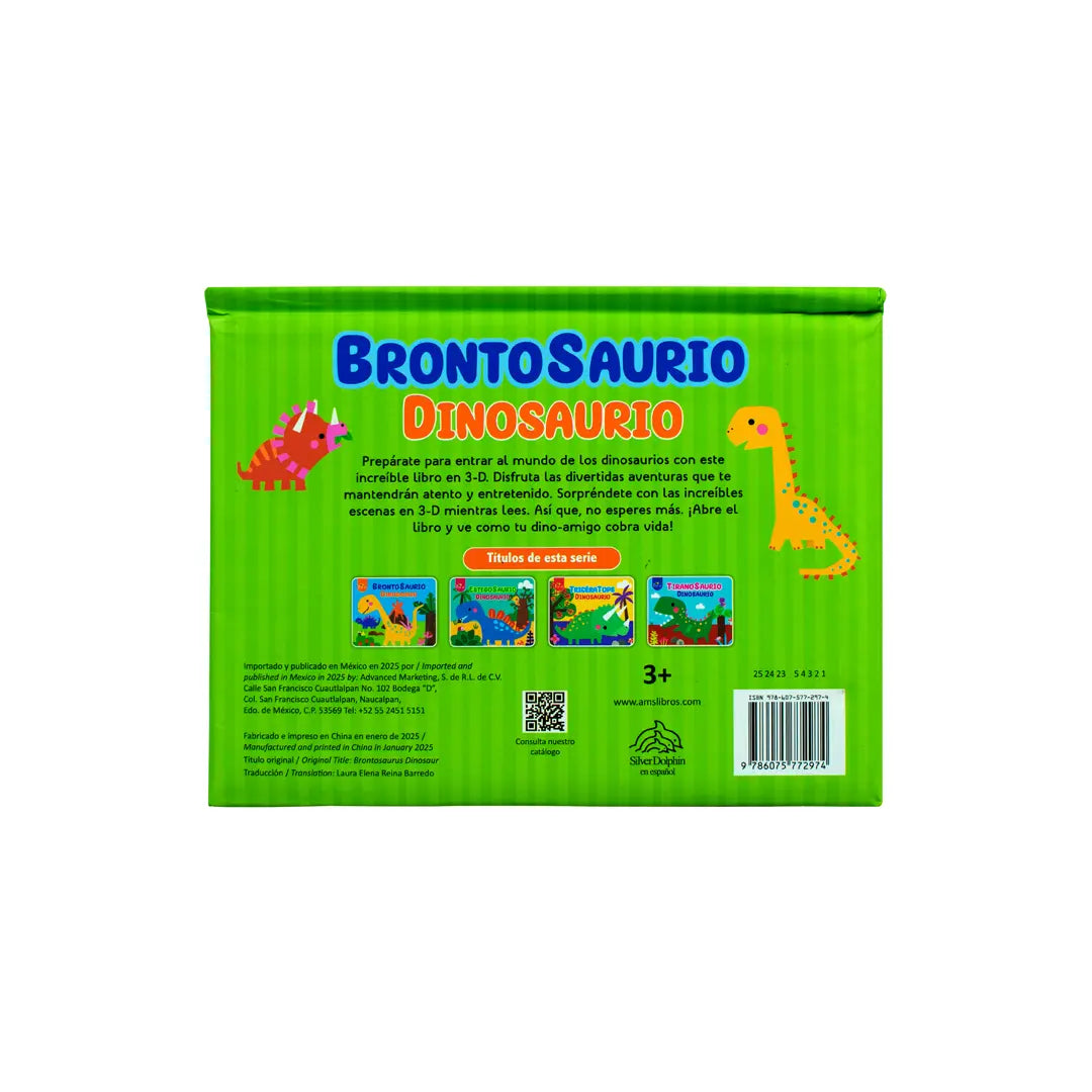 Libro mini dino pop uo brontosaurio y estegosaurio